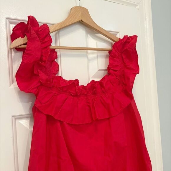 Tuckernuck HYACINTH HOUSE Red Maria Mini Dress XS Ruffle $118.00 - Picture 8 of 9